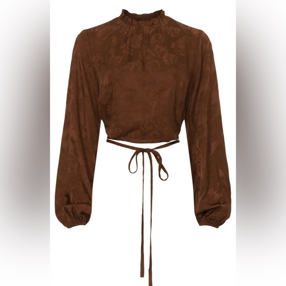 Love, Whit by Whitney Port - Brown Crop Top - Picture 3 of 8